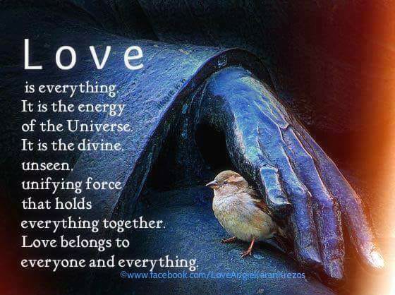 love is the unifing force that holds everything together